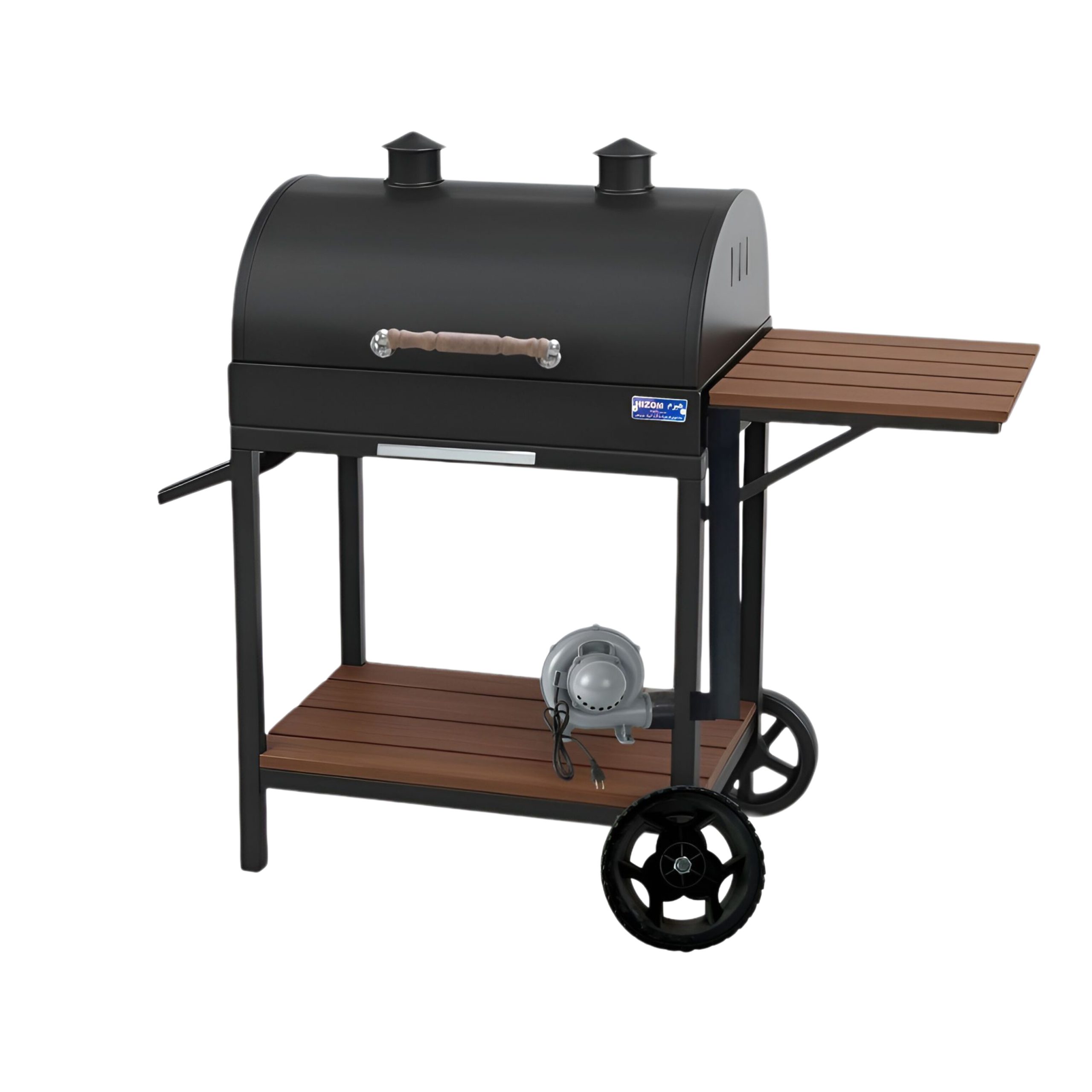 باربیکیو هیزم مدل ذغالی فن دار 60 سانت